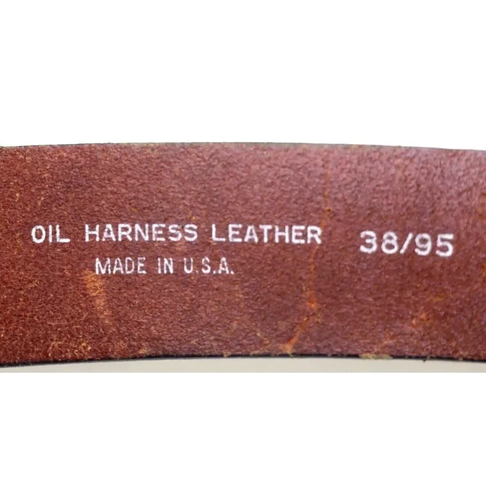 Levi's SADDLE BROWN GENUINE LEATHER 1.25"Wd CASUAL DRESS MEN'S BELT Sz 38/95 (8M - Picture 7 of 12